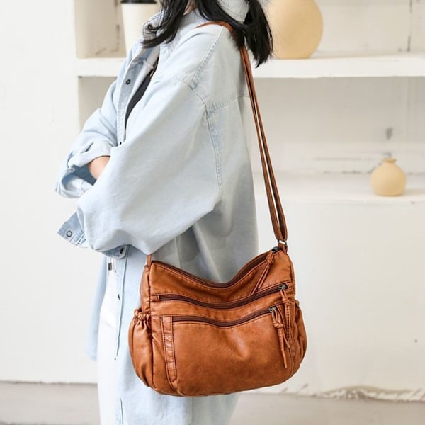 Håndtaske Skuldertaske BRUN-FS1- Brown