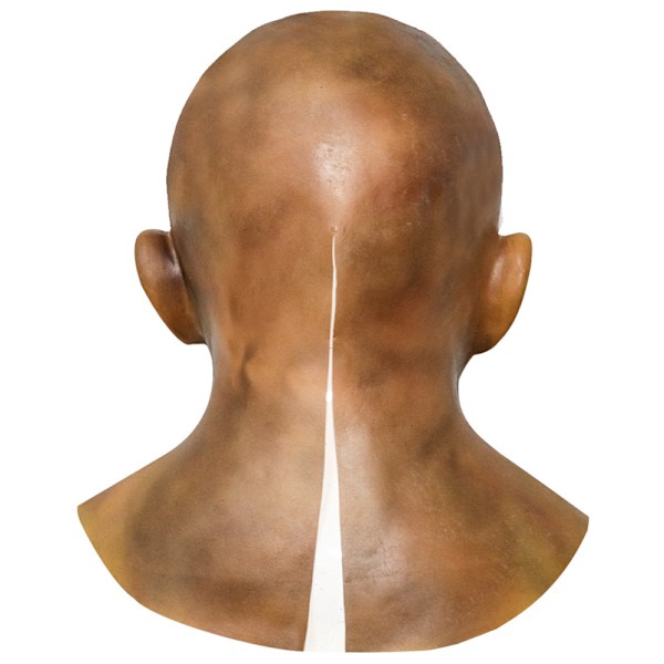 Svart latexmask Halloween-kostym Maskeradfestrekvisita A
