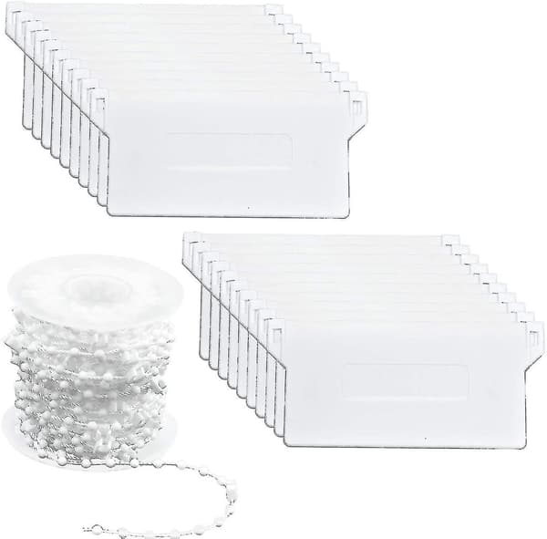 20 pcs Vertical Blind Weights Bottom Slats 89mm (3.5\") X 10m Blind Repair Kit, WhiteBY