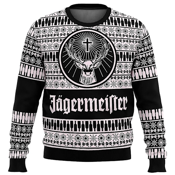 Jagermeister Full Julgenser Genser Herr 3D Genser Topper 3