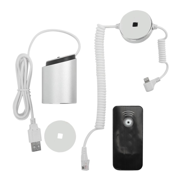 Tyverisikret mobiltelefon display stand sikkerhedsalarm displayholder med opladningsfunktion til udstillingshaller butikker til IOS interface 1856