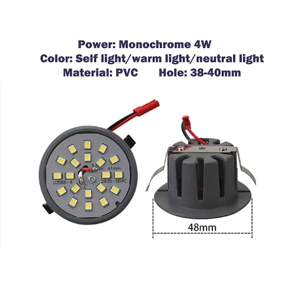 LED krystalllys transformasjonslampe LED maislampe integrert lys-FS- Three-color light