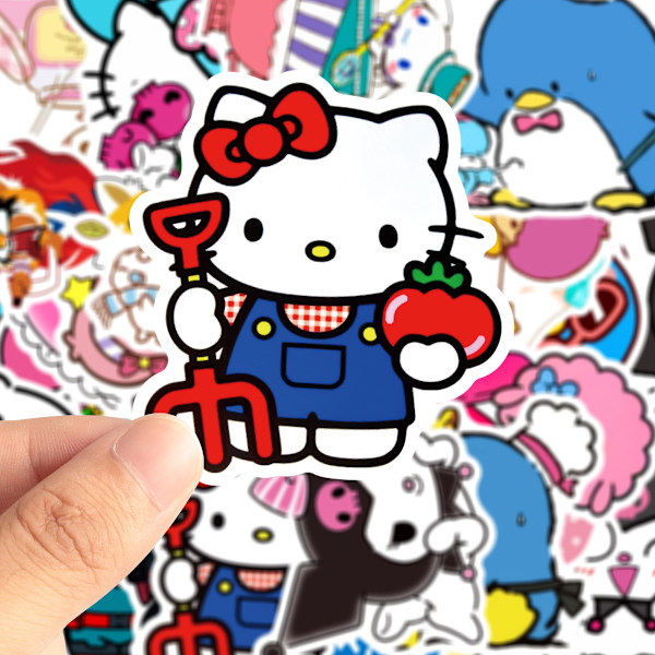 50 kpl Kuromi Melody Graffiti -tarroja kannettavalle tietokoneelle, rullalaudalle