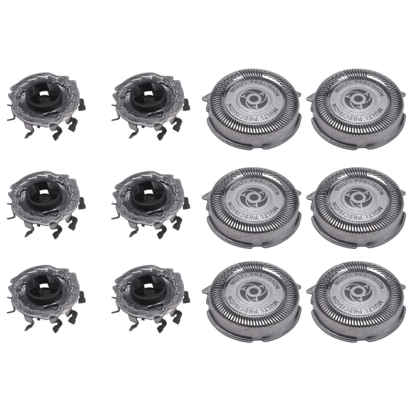 6 kpl Sh50 -vaihtopäitä Series 5000 -parranajokoneisiin, S5000 S5420 S5380 S5351 Multi-Precision -terät, hopea, ei mitään