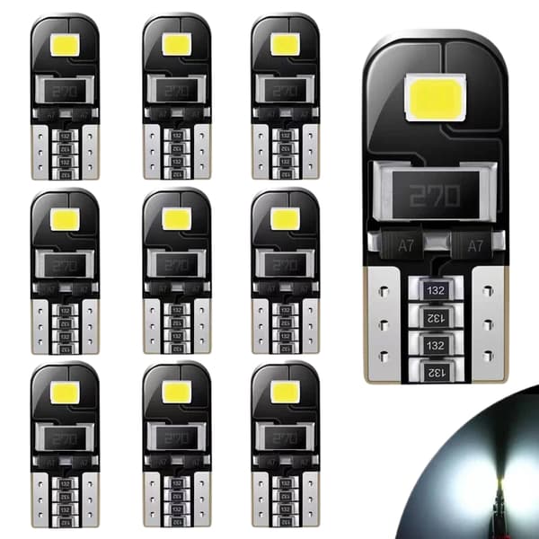 10 stk W5W T10 LED Canbus Ingen Feil Lampe Bil Interiørbelysning 194 L 10pcs