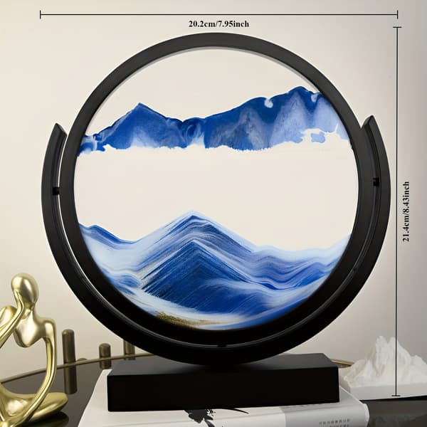 Bevegelig sandkunst flytende bevegelse kvikksandmaleri 3D dynamisk sandkunstdekor White-Purple