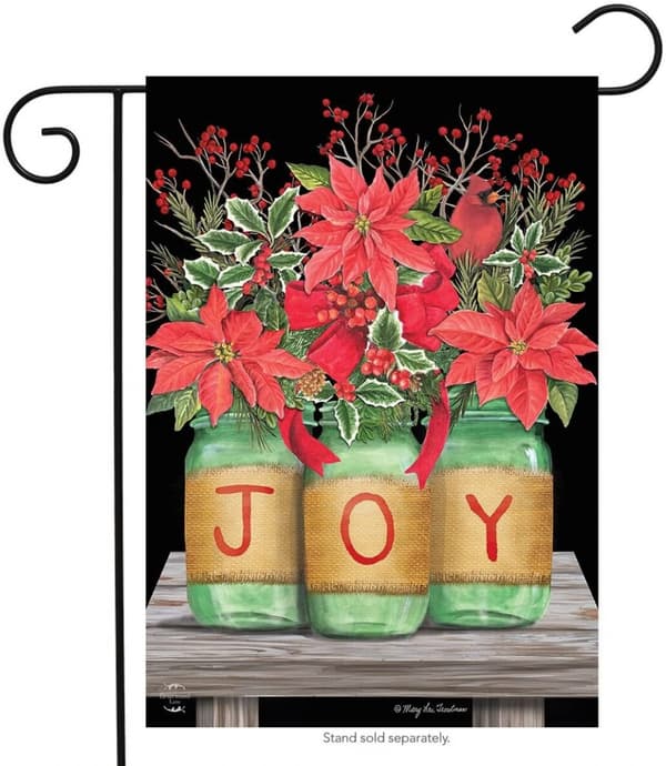 SAYTAY Joy Mason Jars Julehageflagg Julestjerne 12,5\" x 18\"