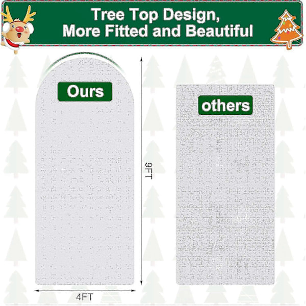 Förvaringsväska för julgran, 9 x 4 fot, stående - Justerbara förvaringsöverdrag för julgran - Ovävd Kb