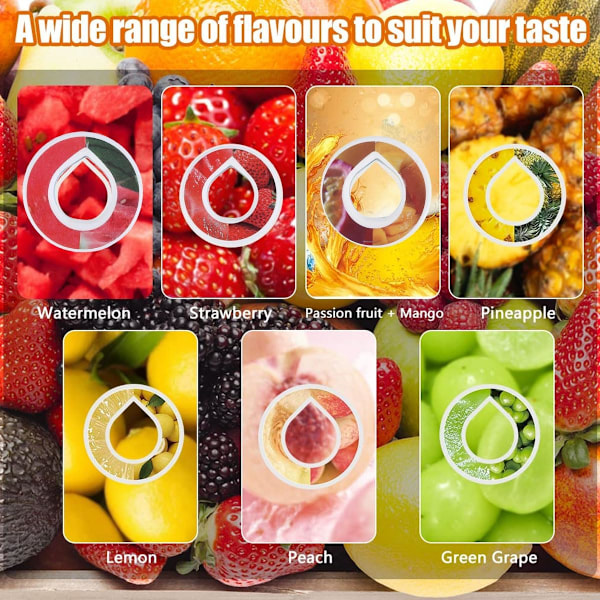 Smaksforsterker for vannflasker - Nye vannforsterkere med fruktsmak - Boost din daglige trening med deilig smaksatt vann Apple flavor
