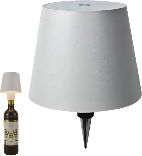Wireless Bottle Lamp RGB/3 Colors Dimmable Pridola Wireless Bottle Lamp, Rechargeable Breathing Light Mode Touchless Table Lamp White
