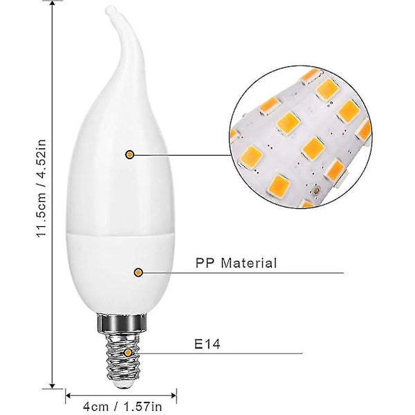 Axh Flame Led-lamppu 2w E14 Liekkivaikutus Lamput Himmennettävät Valot Lamput Kotiin Puutarhajuhliin Halloweeniin Joulukoristeluun