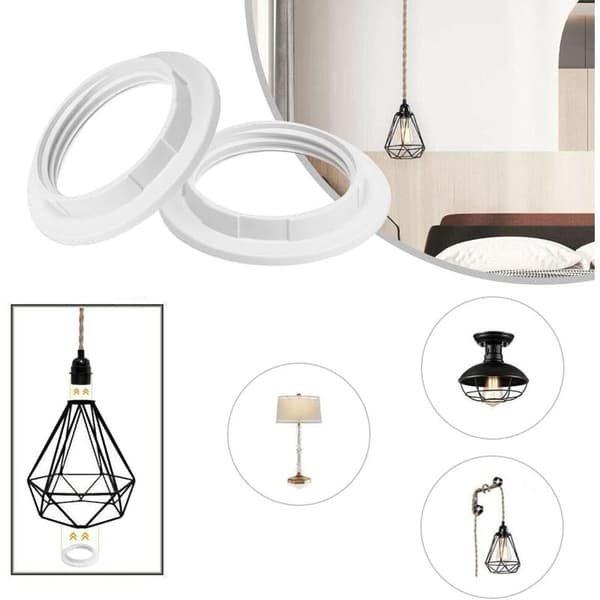 Kampanj, 8 st E27 lampskärm reduceringsring platta lampskärm ring adapter converter, AAFGVC-FS-