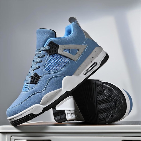 Herre Air 4 Retro Klassiske Skatesko Fitness Basket Casual Arbejde Løb Gåsko Zapatos A4blue_SSDLV 1 A4blue 1 A4blue 10 UK