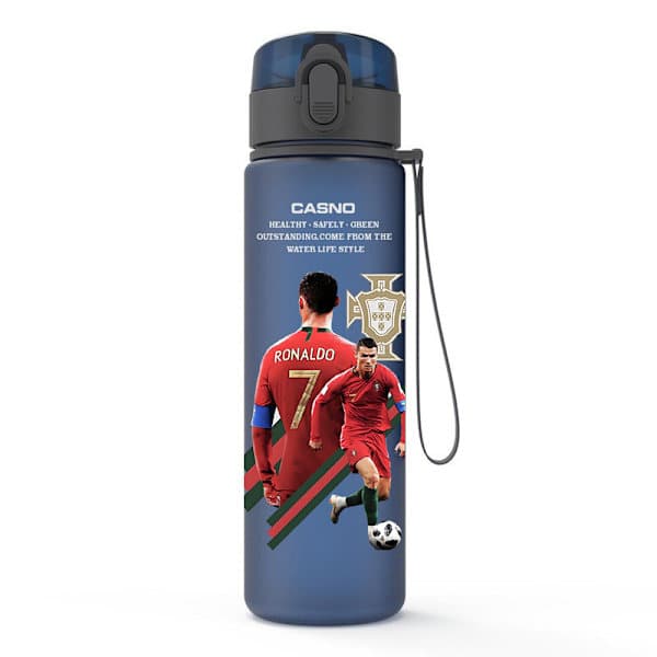 Ronaldo Premium-proteiinisekoitinpullo, urheiluvesipullo, BPA-vapaa vesipullo 560 ml