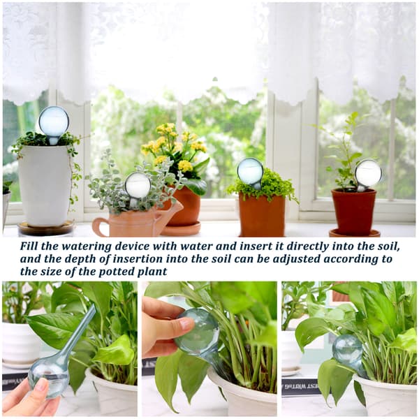12-pack Self-Watering Globes PVC Plant Watering System in Army Green