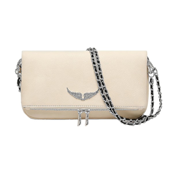 Zadigvoltaire Damväska i Läder, Messenger Bag, Axelväska med Rhinestone-Dragkedja - WELLNGS-FS1-