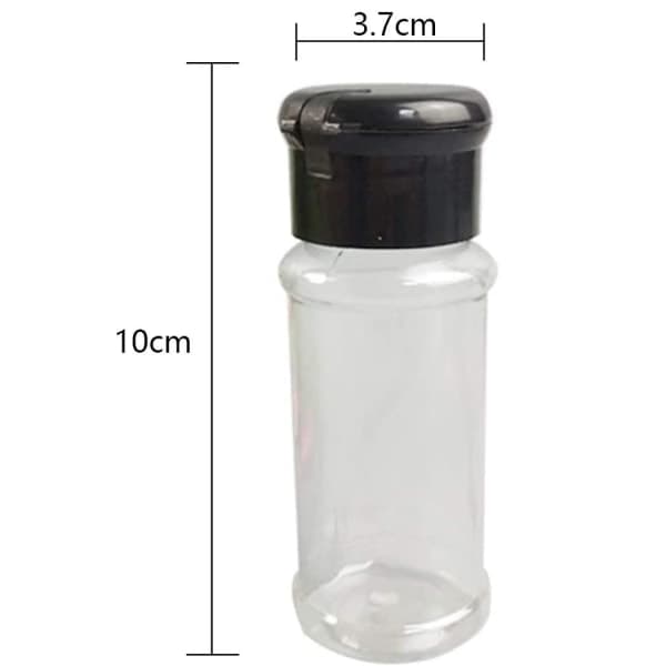 12-pack plastburkar för kryddor med lock, 100 ml kryddförvaringsbehållare flaska kryddburkar