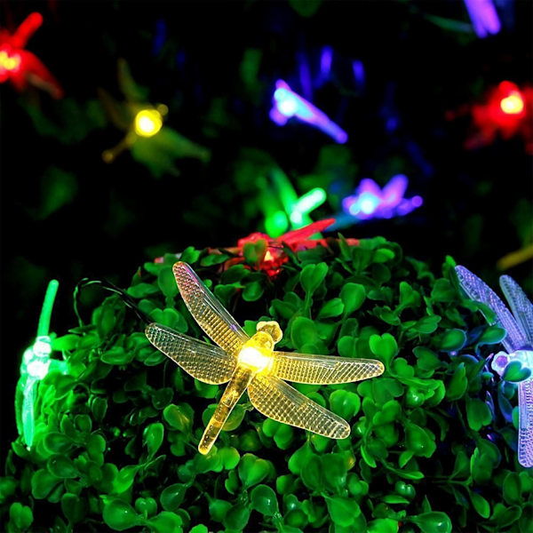 50 LED Solcellsslinga Utomhus Fjärilsslinga Utomhus