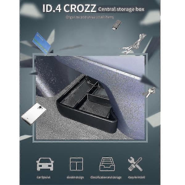 Opbevaringsboks til konsol til Id.4 Id4 Id 4 Crozz Konsolorganisator til opbevaring-FS-