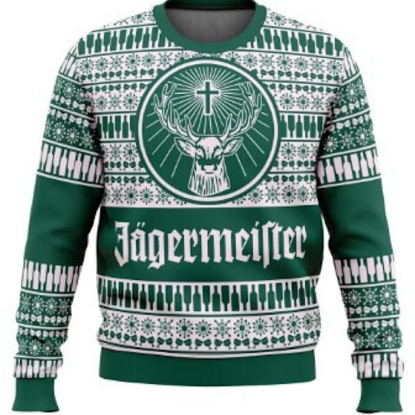 Jagermeister Grim Jultrøje Juletrøje Gave Julemandstrøje Mænds 3d Trøje Og Top Efterår Og Vintertøj, L 346