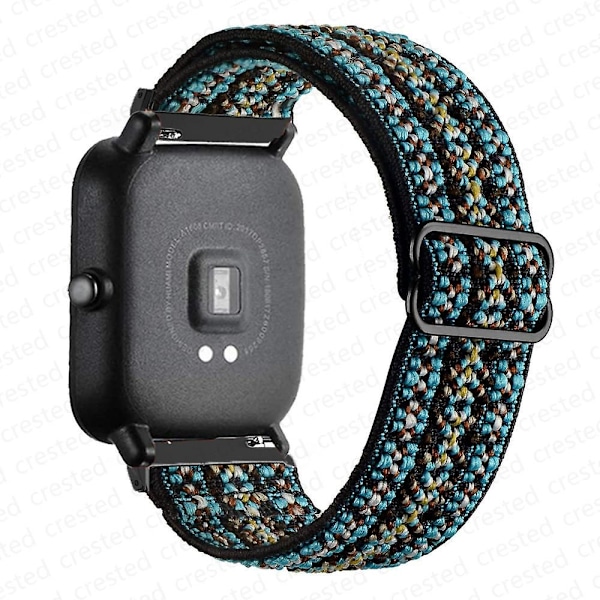 20mm/22mm Armbånd for Amazfit Gts 4//2/2e/3/gts2 Mini/gtr 4/3/pro/gtr2/47mm/stratos Nylon Elastisk Klokkearmbånd Amazfit Bip Rem Bohemia tourquise Bohemia tourquise 22mm