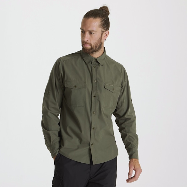 Craghoppers Expert Kiwi Långärmad Skjorta Herr M Cedar Green Cedar Green Cedar Green M