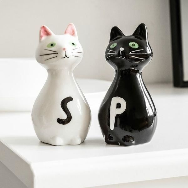 Duo salt og peber par katte original salt og peber shaker