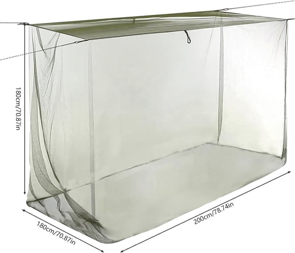 Square Mosquito Net for Outdoor Use No Installation Portable Hanging Camping Insect Net Bug-Free for Hiking Garden Hammock
