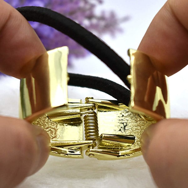 4 stk. Fashion Punk Gotisk Legering Hestehale Manchet Elastisk Hår Elastik