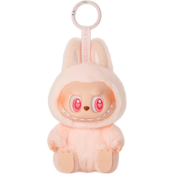 Labubu Popmart Plyysinen Avaimenperä Monster Avaimenperä Pehmeä Leikki 17cm Vinyl Face Story Hahmot Keräilyhahmot (Vaaleanpunainen Labubu Kaksi) light pink labubu two