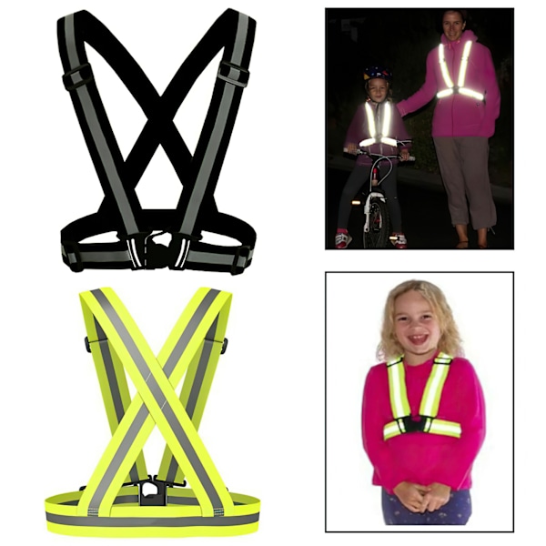 Justerbar Reflexväst med extra bra reflektion Grön