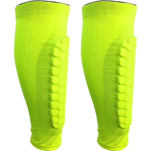 A Pair of Professional Calf Compression Sleeves Shin Guard Impact Fall Protection Green (XL) green green l