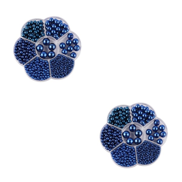 1/2/3/5 1150 kpl DIY-helmihelmiä kauniiden korujen valmistukseen sininen blue 2PCS