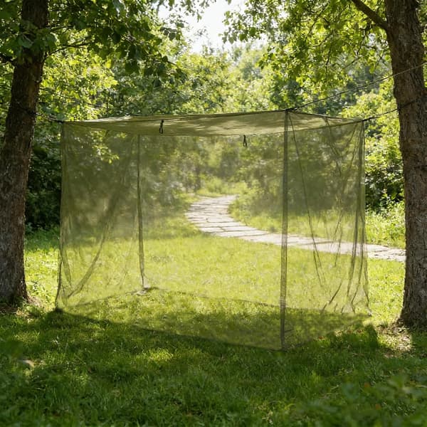 Square Mosquito Net for Outdoor Use No Installation Portable Hanging Camping Insect Net Bug-Free for Hiking Garden Hammock