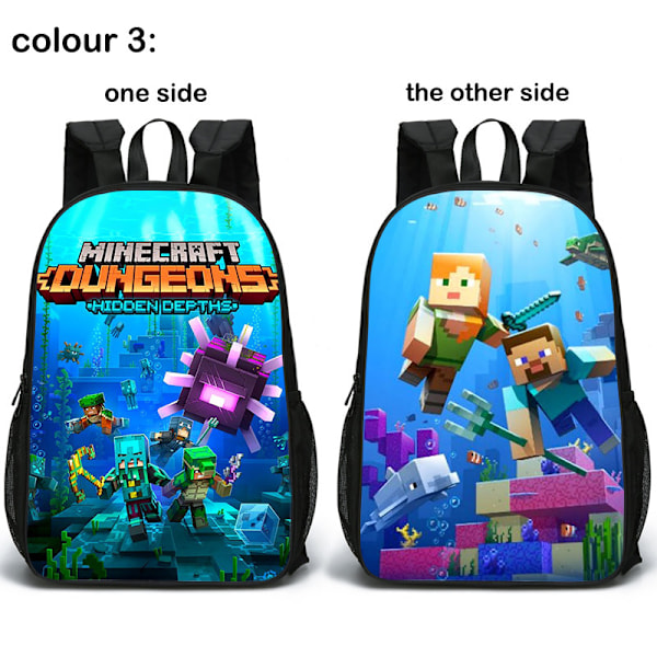 2022 Uusi kaksipuolinen Minecraft-reppu - spot sales-FS2- 4