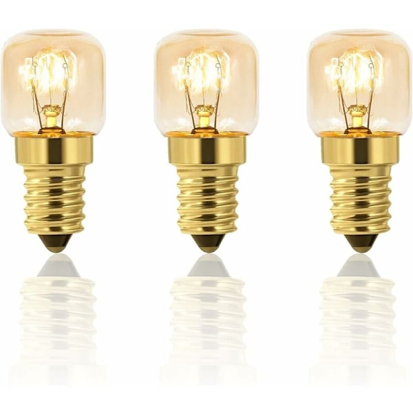 3-pak 25W dæmpbar ovnlampe, E14 T22, 25W glødepære, H