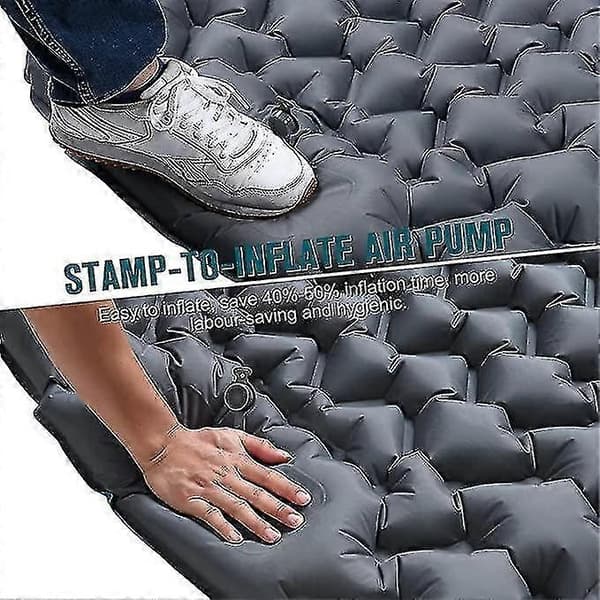 Self-Inflating Camping Mattress: Thick and Lightweight Single Camping Mattress Inflatable and Connectable Double Camping Mat and Compact -WELLNGS