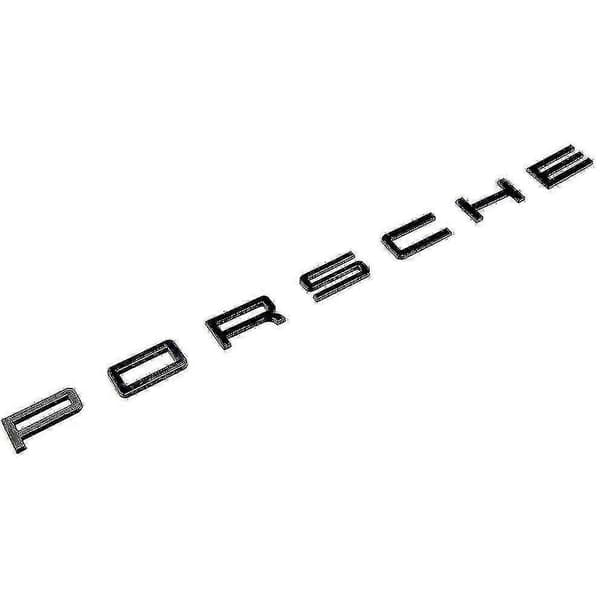 Glans Sort Bogstaver Bagklap Emblem til 911 Carrera Cayenne Turbo Gt3-FS-