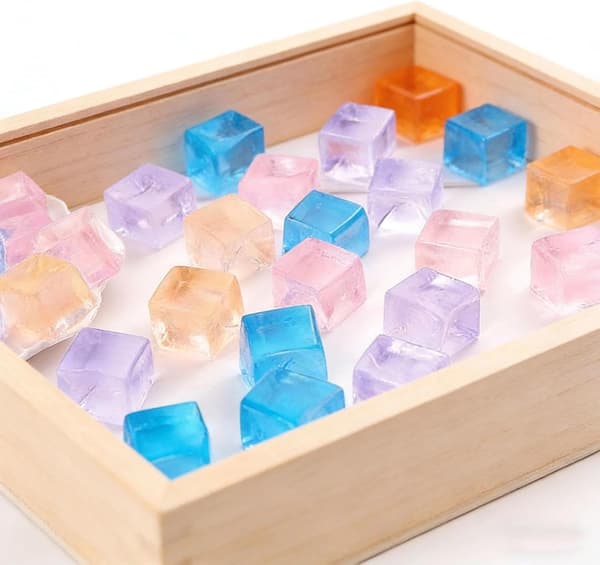 Blød Squishy Terning 10-pak, Stresslindrende Sensorisk Legetøj til Voksne med Angst, Fidget Blok til Kontor Hjem