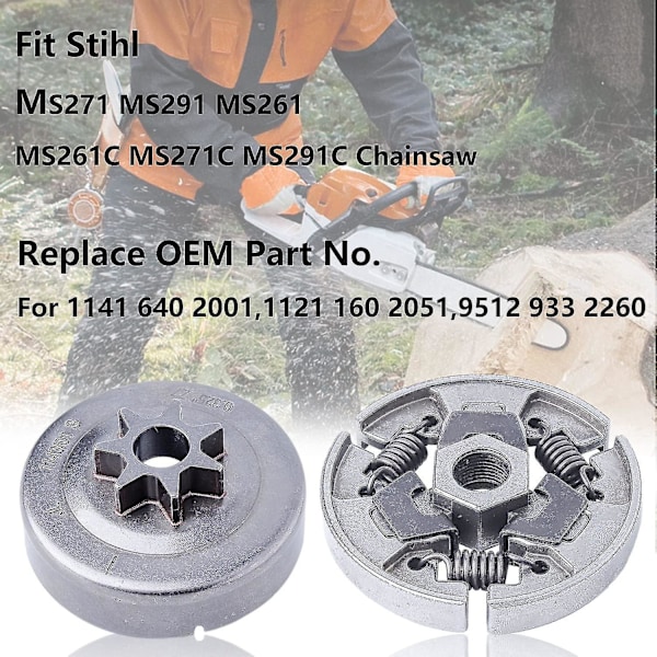 Koplingsdrev .325 Koplingsdrev Lager Kit For Stihl Ms261 Ms261c Ms271 Ms271c Ms291 Ms291c Ms240 Ms260 Ms270 Ms280 Motorsag Reservedeler