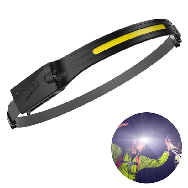 Hovedet LED-lygte Genopladelig USB Jogging Hovedet Lygte, Hovedet Lygte LED