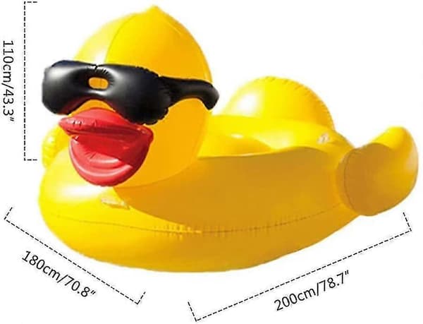 Oppustelig And Pool Float, 79' Kæmpe Badedyr Solbadning Pool Lounge Float Til Børn Voksne Udendørs Pool Float Senge Solbadning Pool