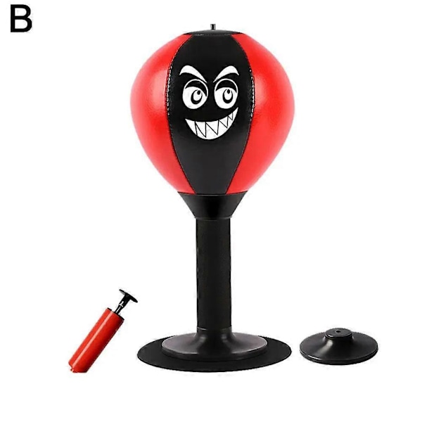 Skrivbordsboxningsboll - Stressboll med Sugpropp -X42- Red