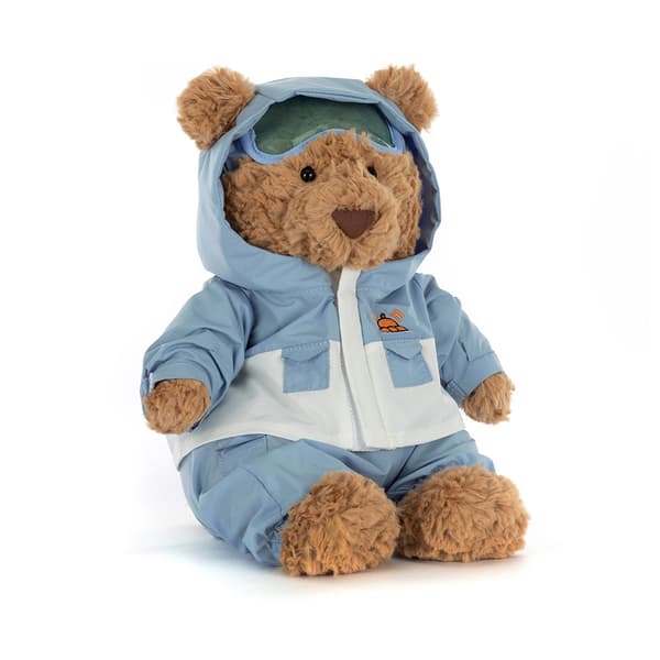 Jellycat 25cm Bartholomew Bear \"Snowsuit\" pehmolelu-FS-