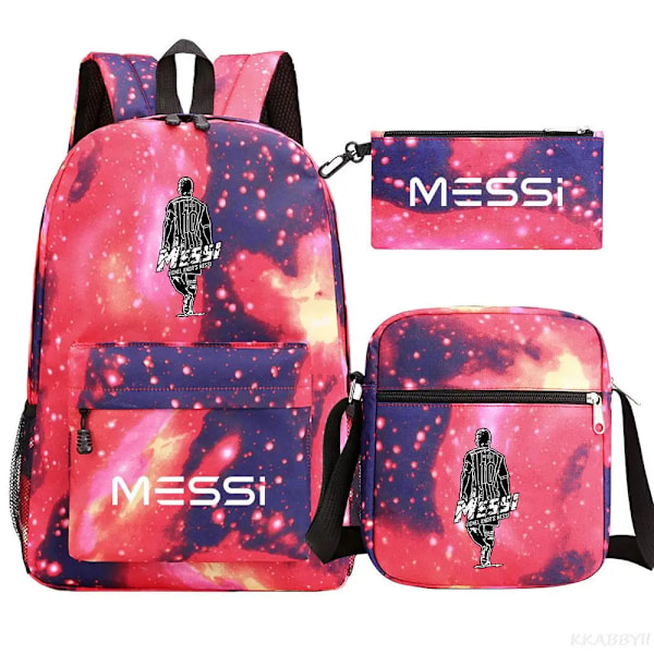 Fodbold Messi rygsæk 3 dele Clear