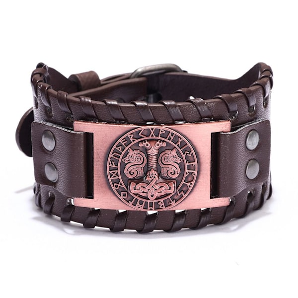 Vikingearmbånd Bredt Armbånd SORT ULV ULV Sort-FS2- Black Wolf-Wolf