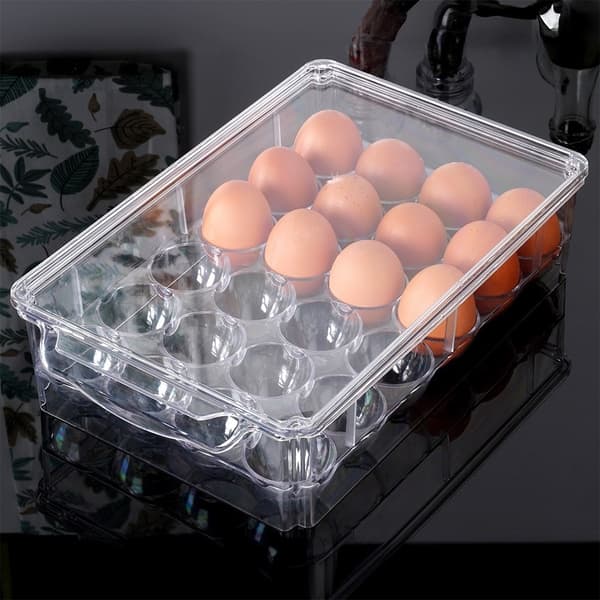 Eggoppbevaring med lokk - Rommer 24 egg 896