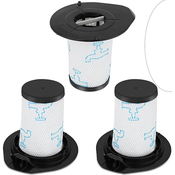 3 filtterin pakkaus Rowenta Air Force 460 Allt-i-ett RH92xx ja Rowenta Air Force Flex 560 RH94xx -imureille, korvaa # ZR009002...