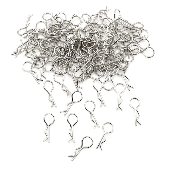 100 stk kropps klemmer i rustfritt stål Stiftskal for 1/10 1/16 RC HS
