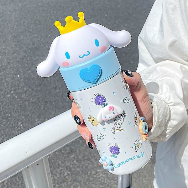 350 ml koreansk stil Sanrio termosmugg Kawaii My Melody Kuromi Cartoon Sports Vattenflaska Kaffekopp Barn Vattenflaska Present Cinnamoro Cinnamoroll 3 1 4 ml